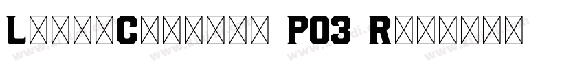LogosCompany P03 Reg字体转换